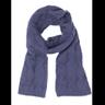 Merino Wool Cable Knit Scarf Navy
