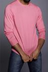 Merino Wool Classic Crew Neck Sweater Salmon