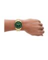 Armani Exchange Golden Colour Strap Green Dial Watch Model AX1951