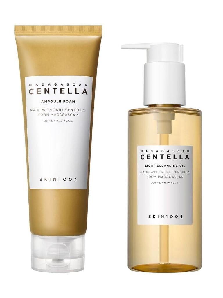 Skin1004 Madagascar Centella Double Cleansing Duo (Light Cleansing Oil and Ampoule Foam)
