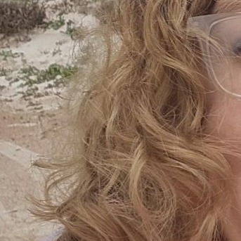 After using hair treatment - blonde and curly hair