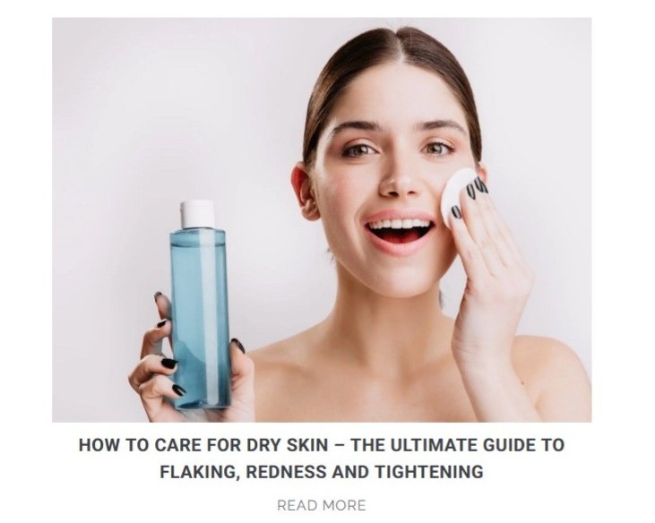 How To Care For Dry Skin | Woman holding toning pad to cheek and smiling