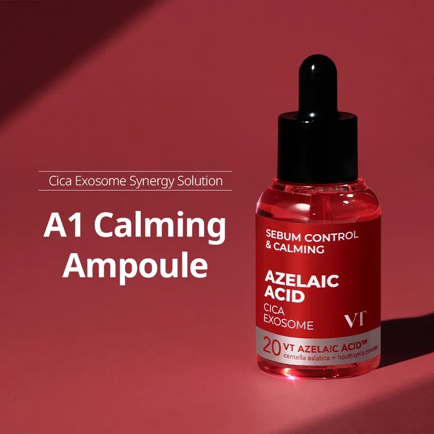 VT Cosmetics A1 Calming Ampoule 30ml in red background