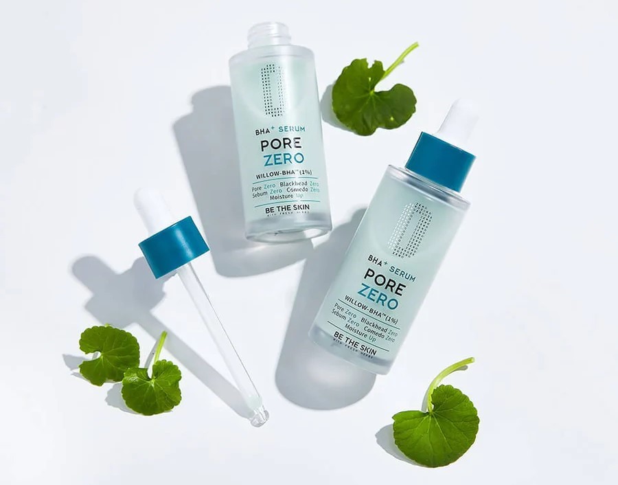 Be The Skin Pore Zero BHA+ Serum 30ml with centella asciatica leaves
