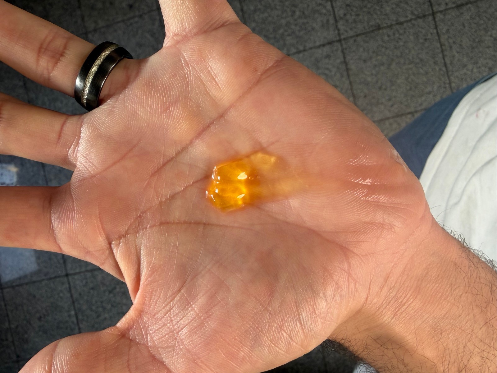 Medicube Kojic Acid Turmeric Vita Eye Gel Serum being held