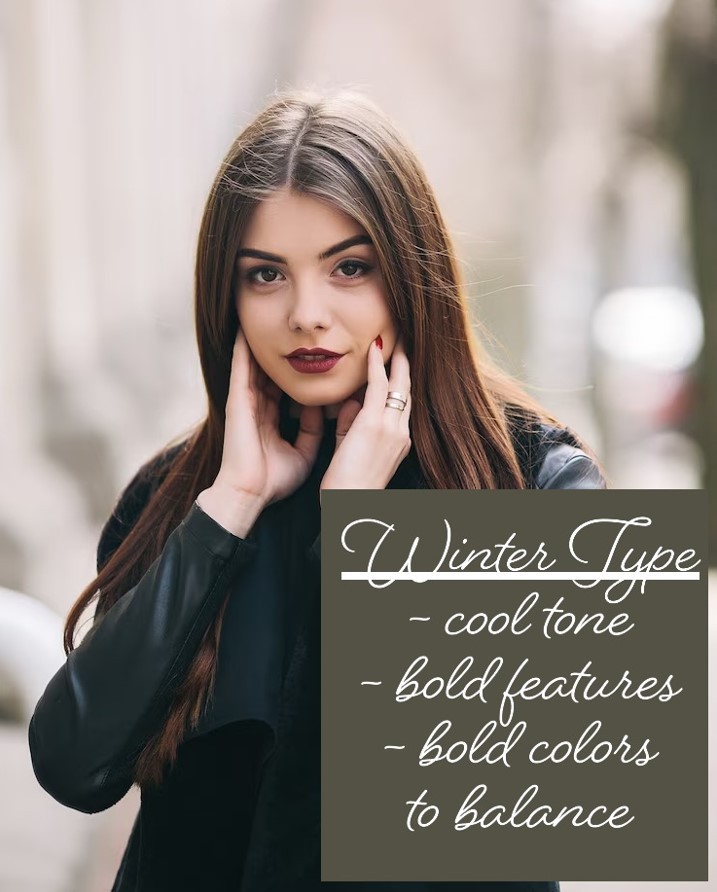 Winter type makeup season - cool tone, bold features