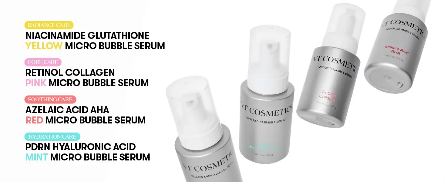 VT Cosmetics Micro Bubble Serum Range