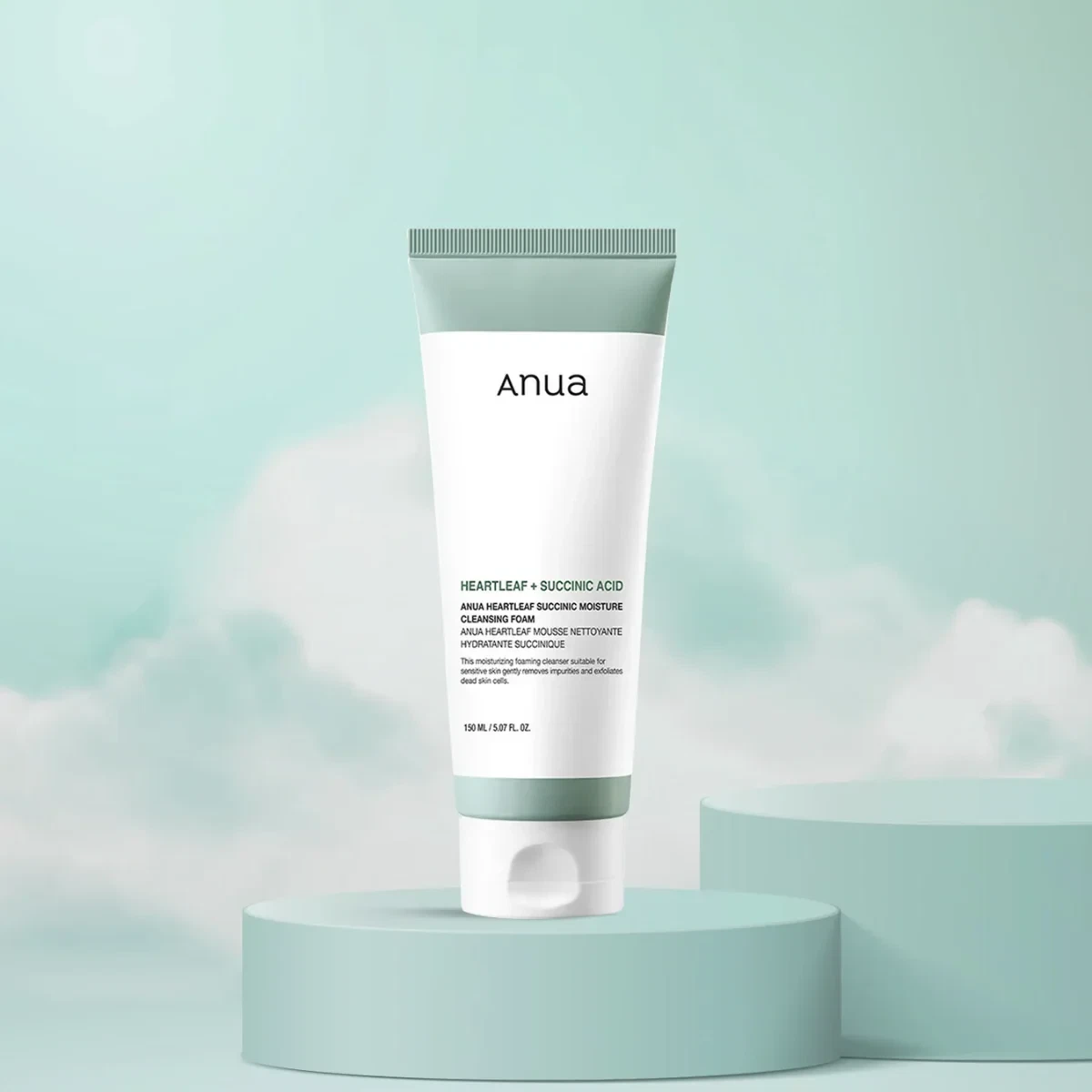 Anua Heartleaf Succinic Moisture Cleansing Foam 150ml