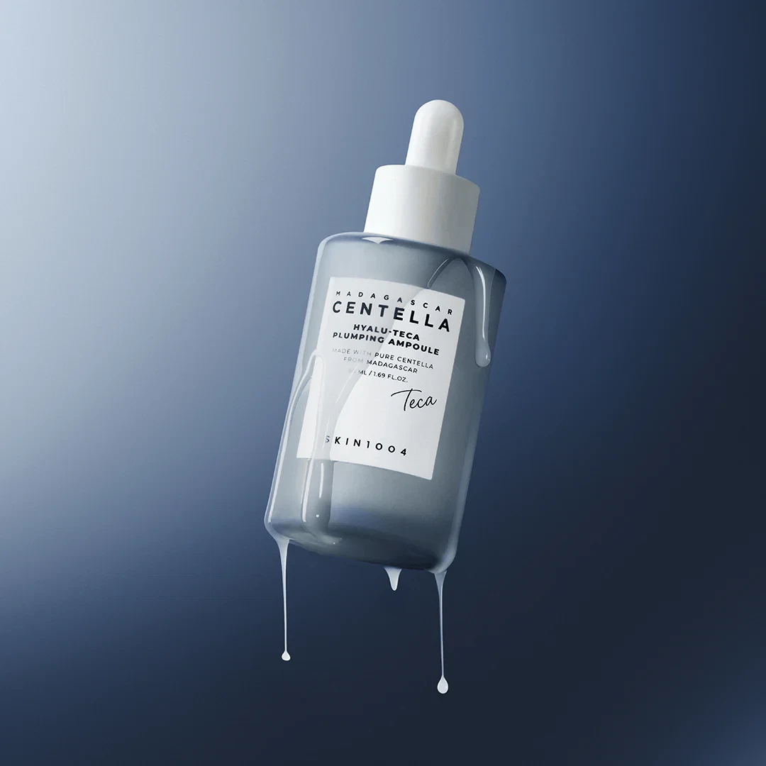 Skin1004 Hyalu-Teca Plumping Ampoule suspended in space