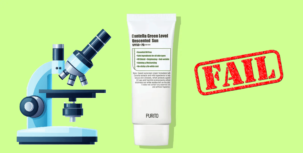Purito Centella Green Level Unscented Sun sunscreen failed the SPF test