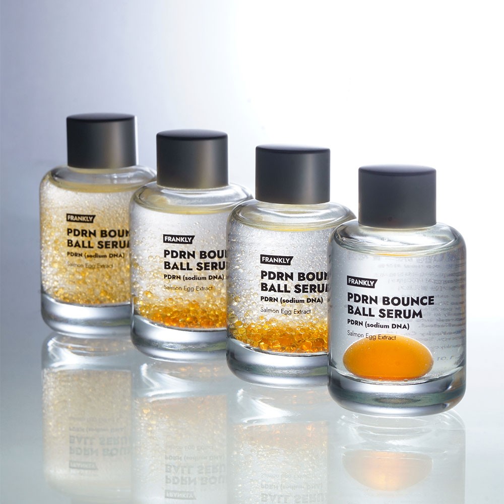 Frankly PDRN Bounce Ball Serum in stages of mixture
