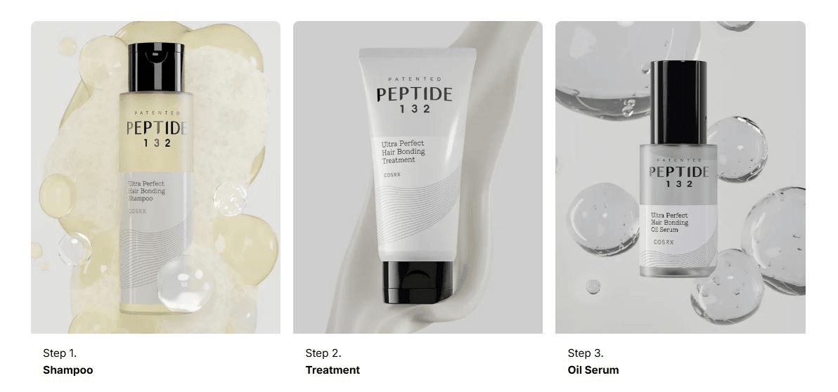 Cosrx Peptide-132 Full Range - Shampoo, Treatment and Serum
