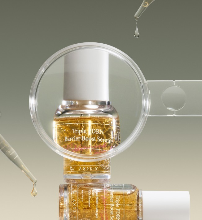Axis Y Triple PDRN Barrier Boost Serum under Microscope