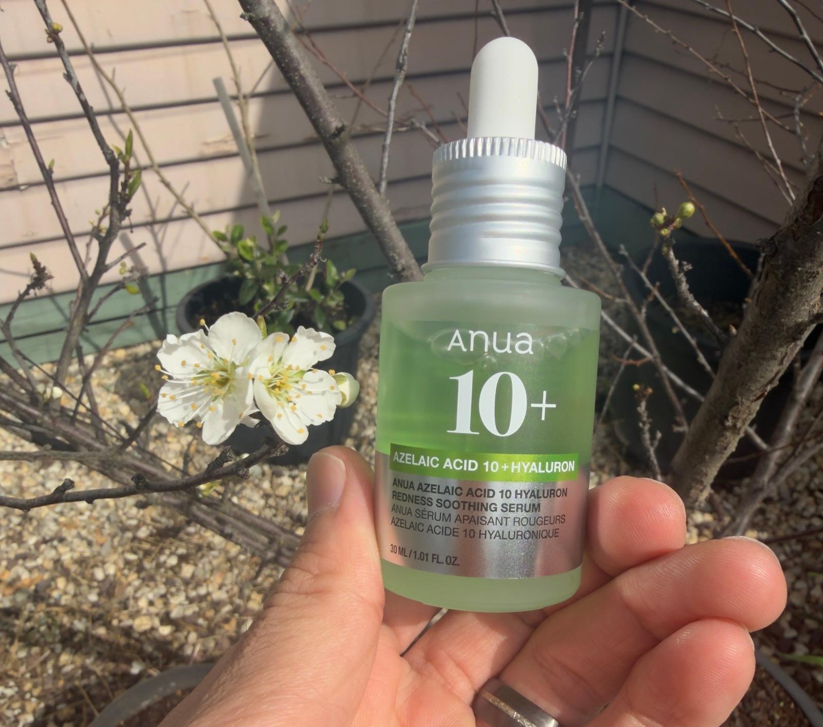 Green, Cooling Ampoule for Acne Spots | Anua Azelaic Acid 10 Hyaluron Redness Soothing Serum Review