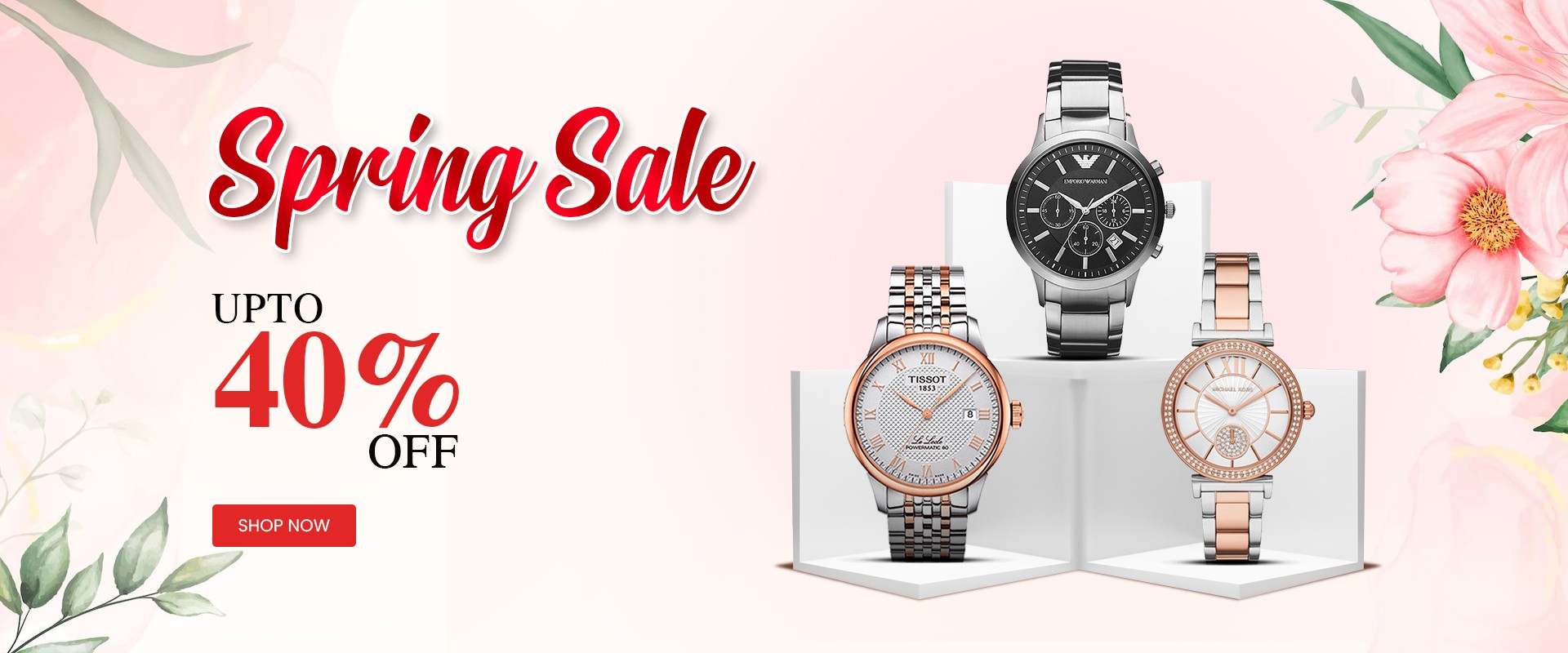 Sale poster with watches