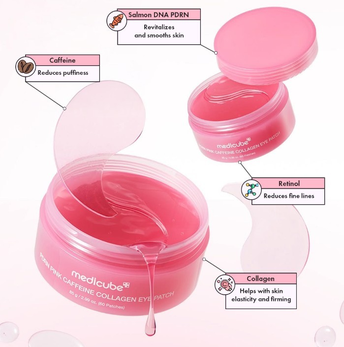 Medicube PDRN Pink Caffeine Collagen Eye Patch Benefits & Ingredients