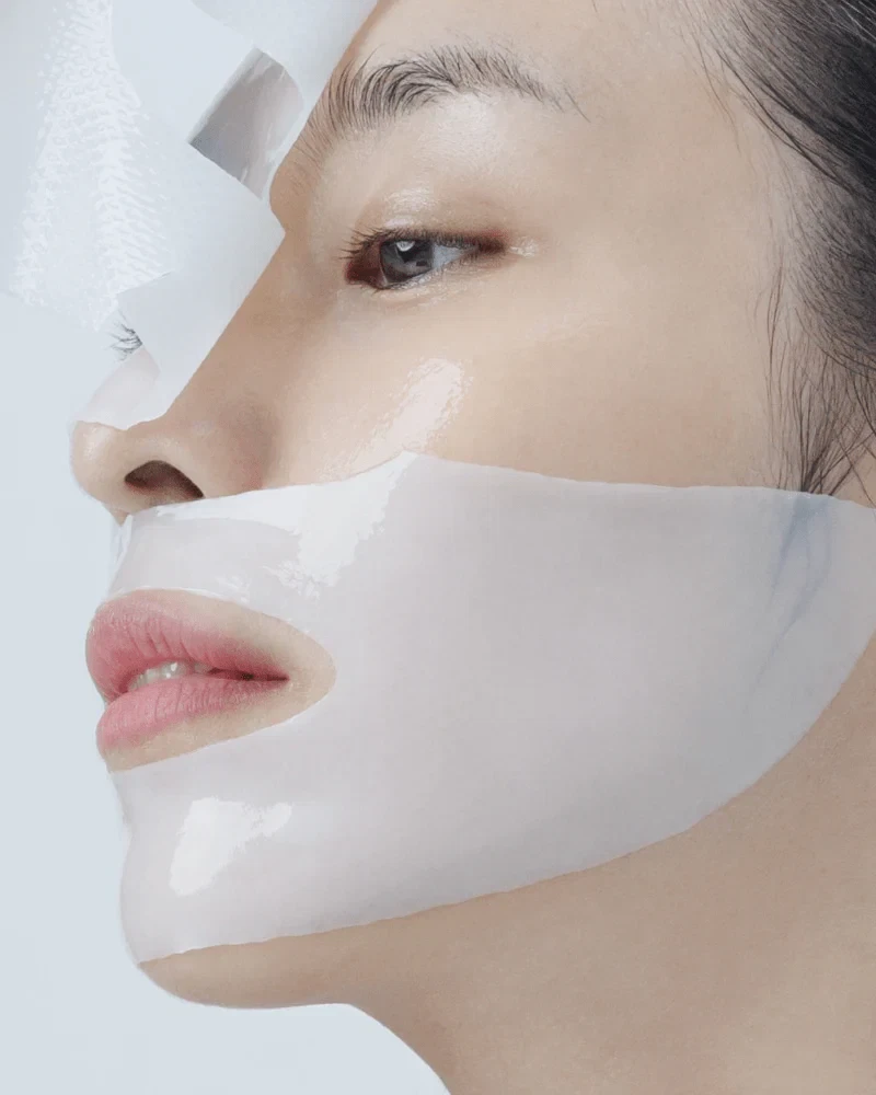 Model wearing Abib Collagen Gel Mask