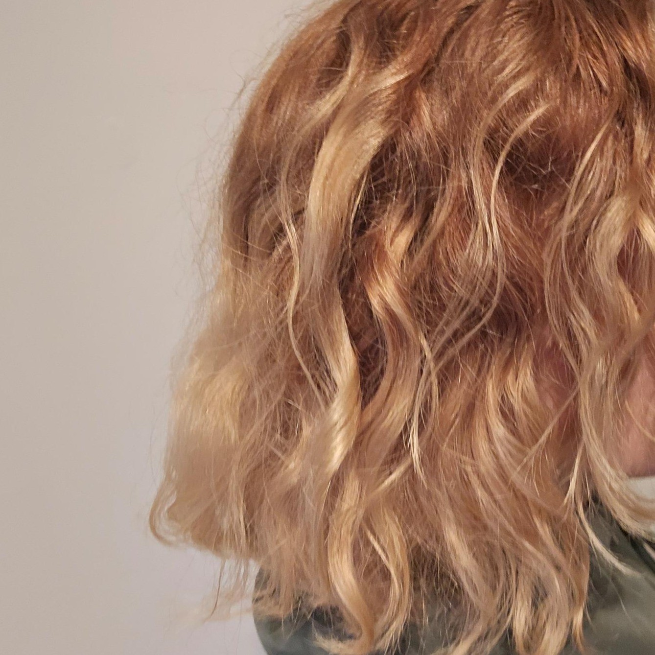 Hair picture showing frizzy, dry and messy blonde hair