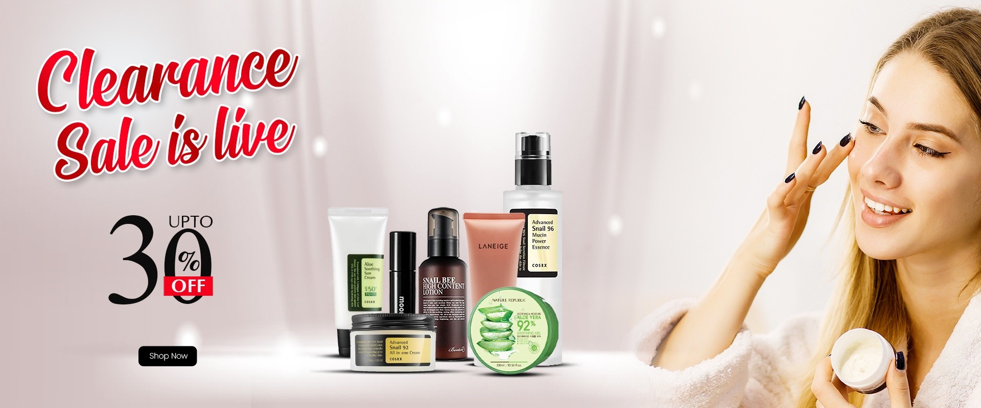  upto 30% off on korean beauty products