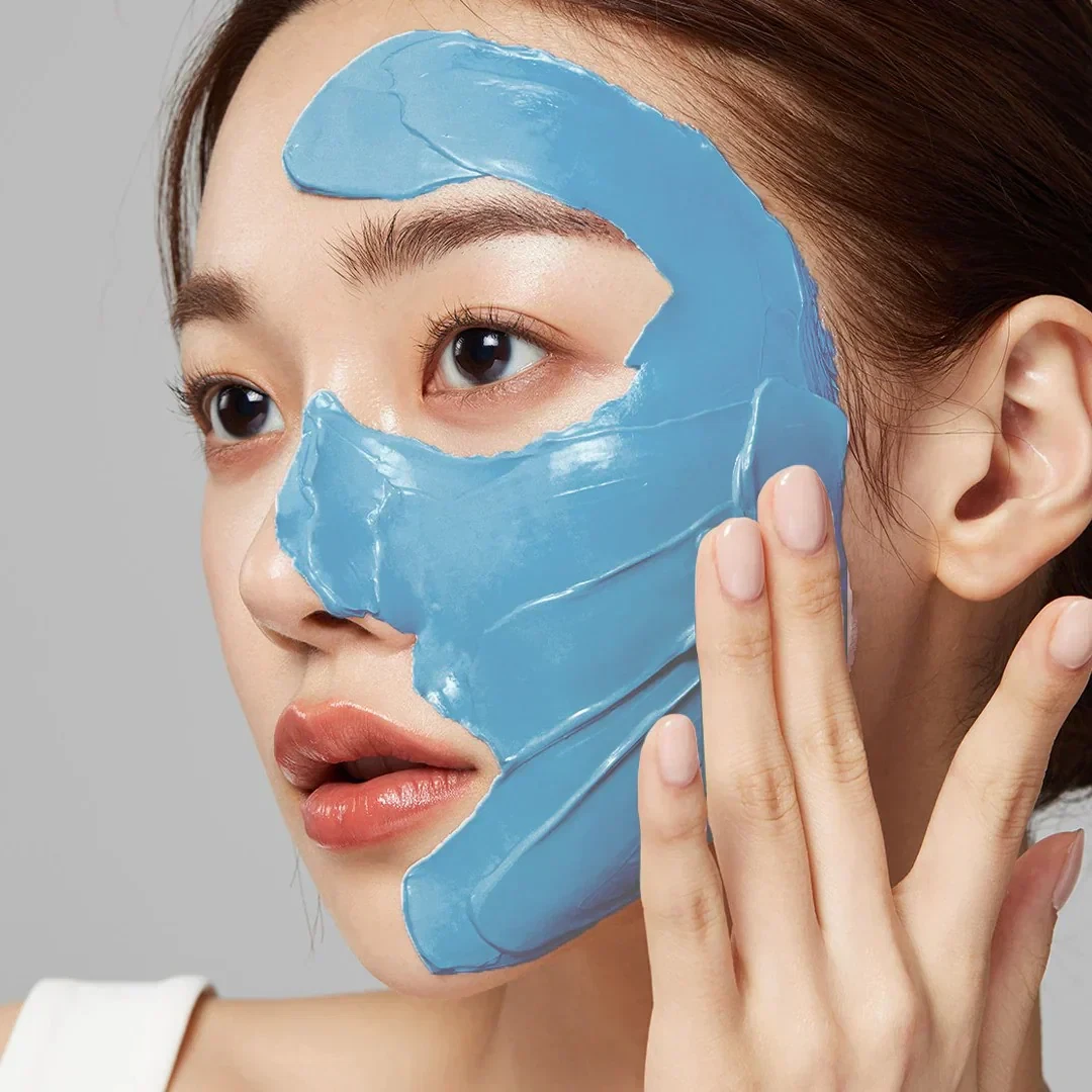 Medicube Zero Pore Blackhead Mud Facial Mask on model