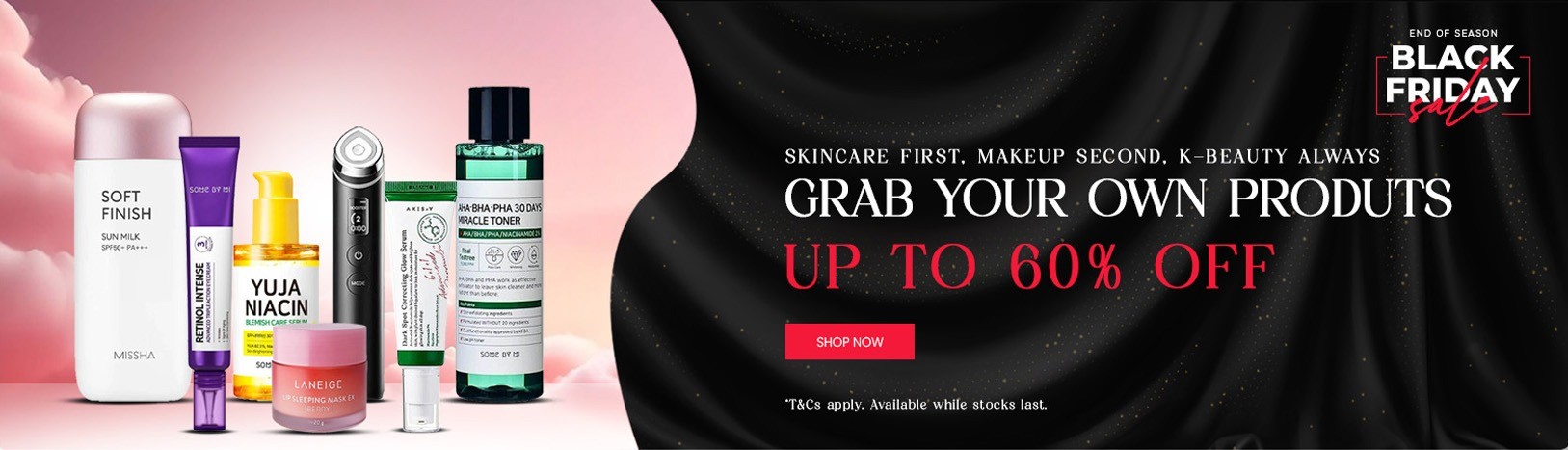 Skincare Sale | Up to 60% off on favourite brands