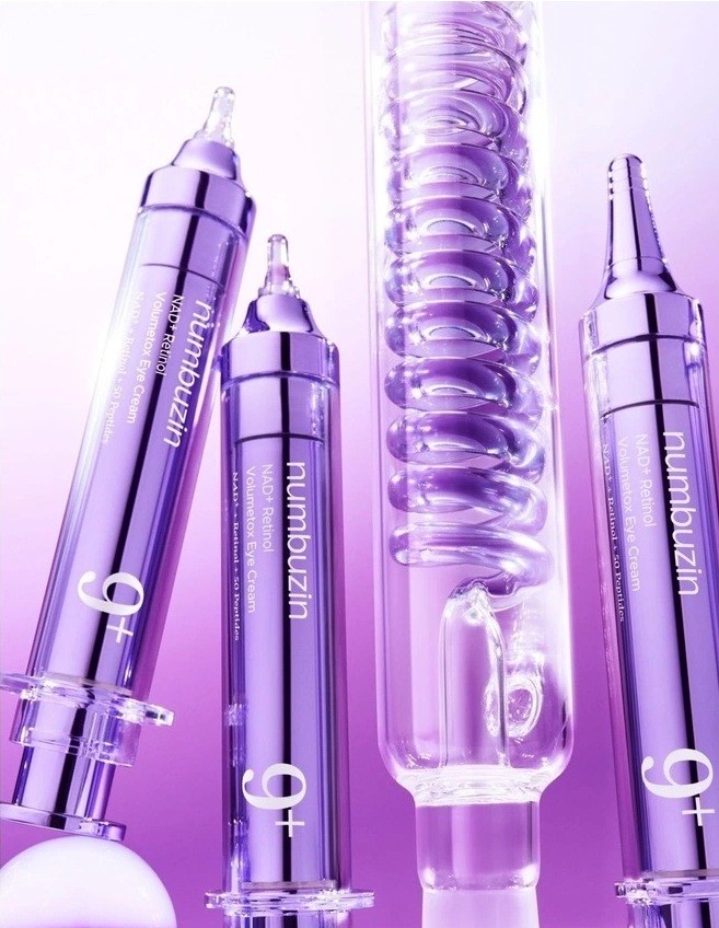 Numbuzin No.9 NAD Retinol Eye Cream with scientific purple vial